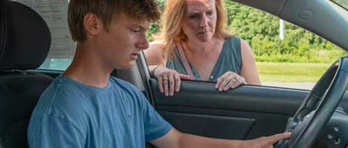 Teens with car